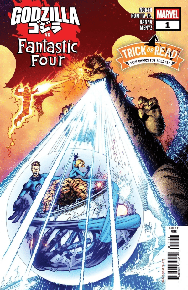 Freebie - Godzilla vs. Fantastic Four 1 Halloween Trick Or Read 2025 - Walt's Comic Shop