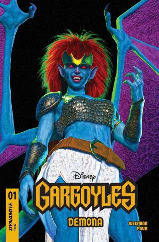 Gargoyles Demona 1 Cover S Mark Spears Black Bkgr Foc Bonus Variant - Walt's Comic Shop