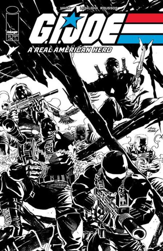 G.I. Joe A Real American Hero Silent Missions Edition #21 Cover C Andy Kubert Black & White 1:10 Ratio Variant - Walt's Comic Shop