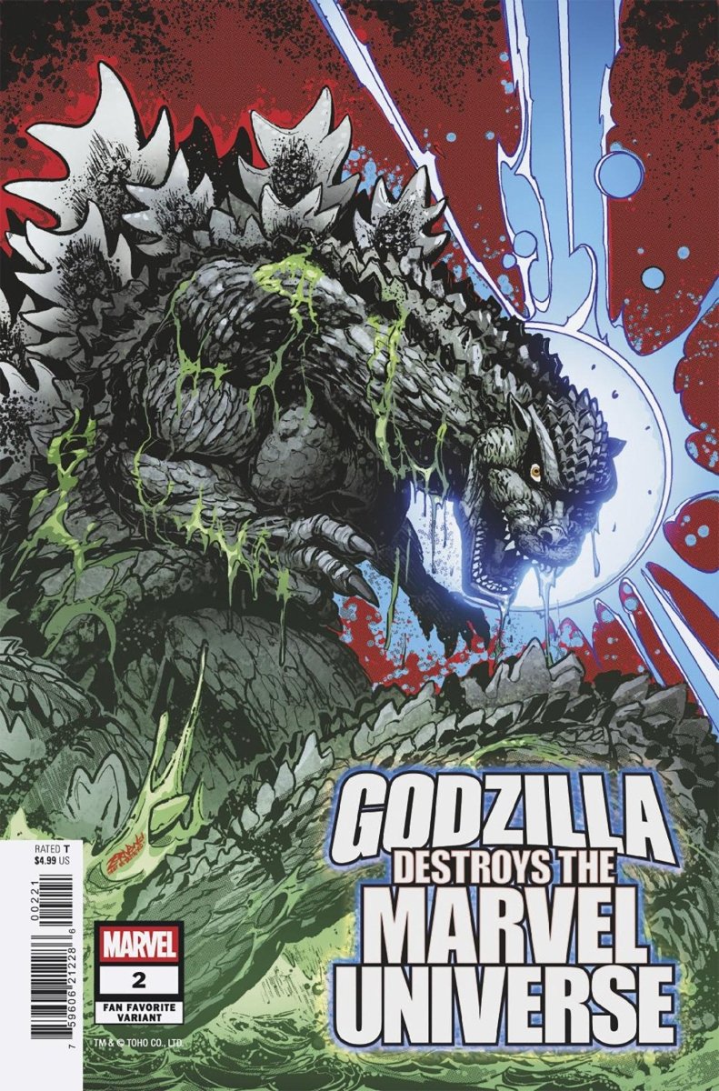 Godzilla Destroys The Marvel Universe 2 Jeff Zornow Fan Favorite Variant - Walt's Comic Shop