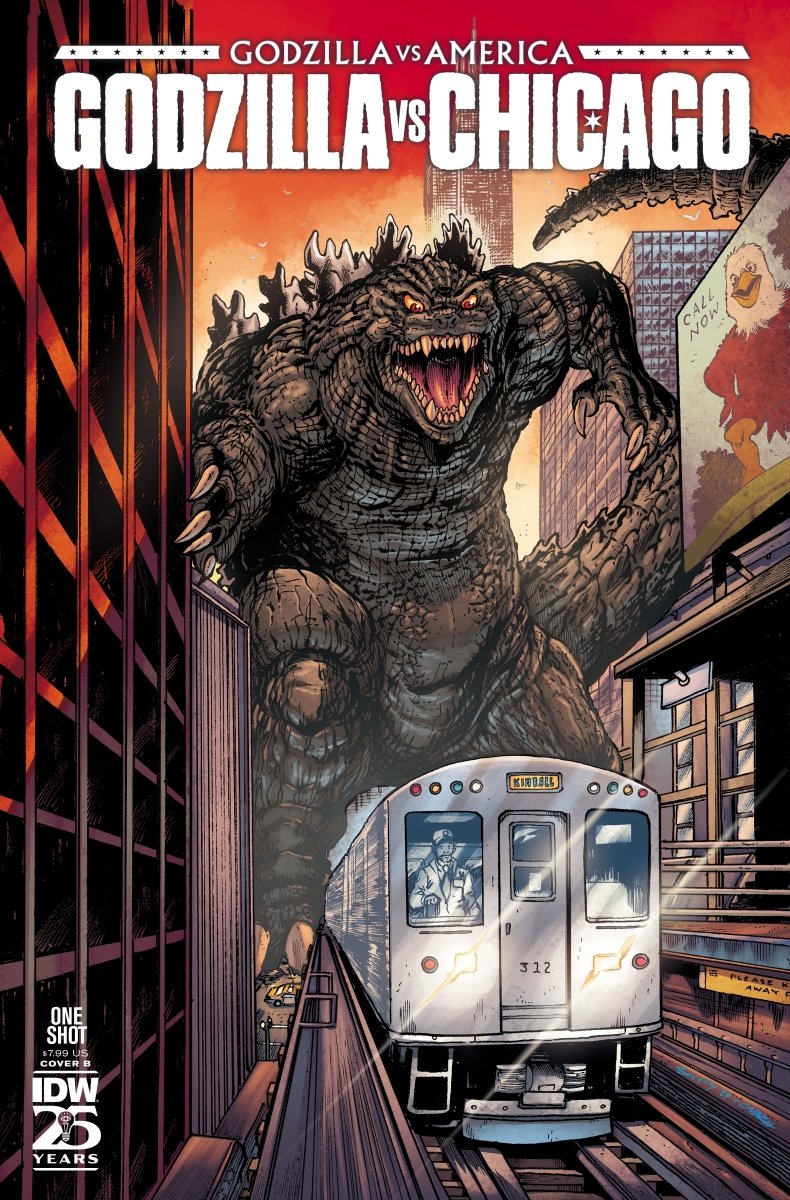 Godzilla vs. America: Chicago Variant B (Seeley) - Walt's Comic Shop