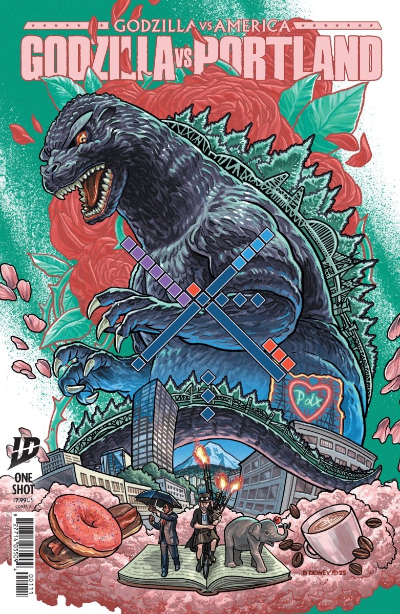 Godzilla vs. America: Portland Cover A (Dewey) - Walt's Comic Shop