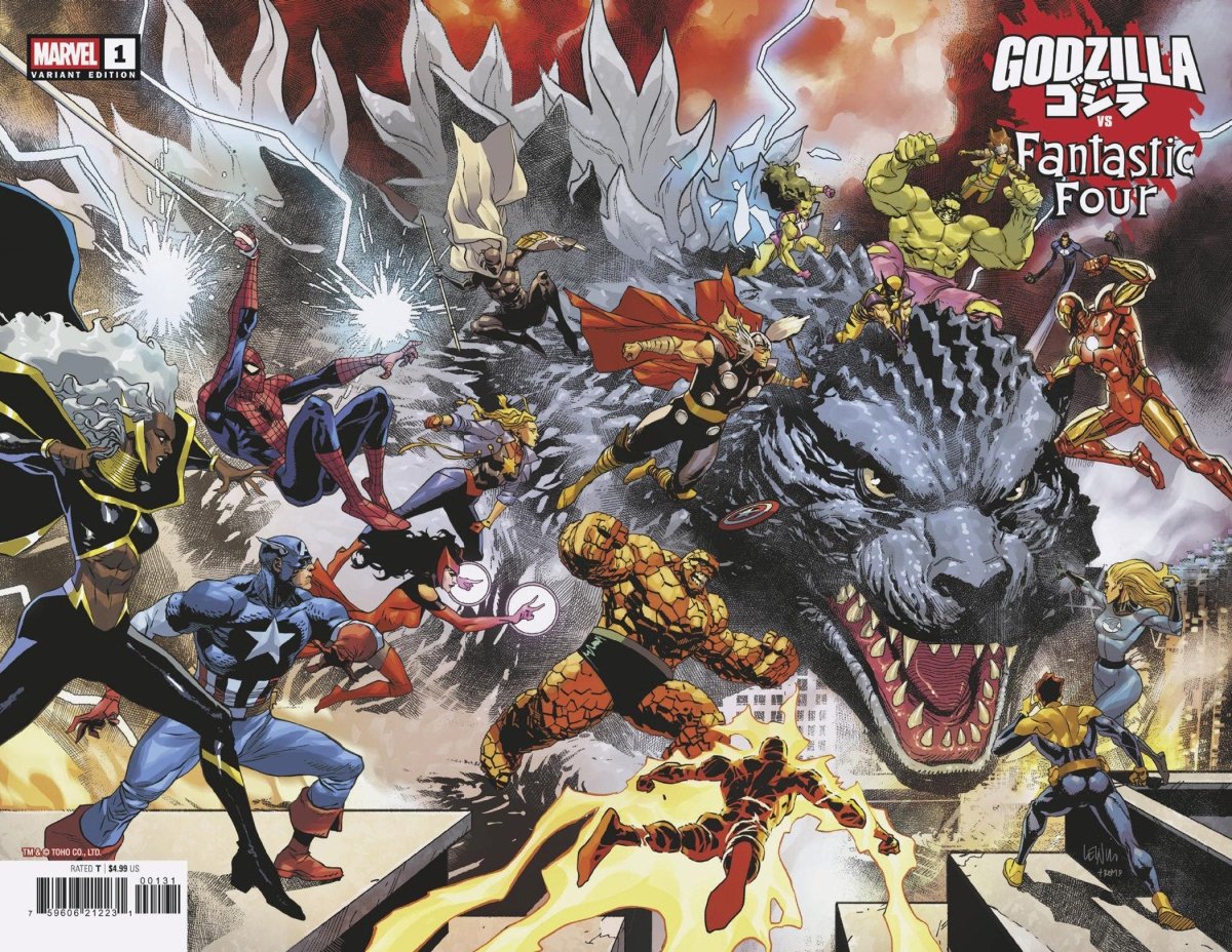 Godzilla vs. Fantastic Four #1 Leinil Yu Wraparound Variant - Walt's Comic Shop
