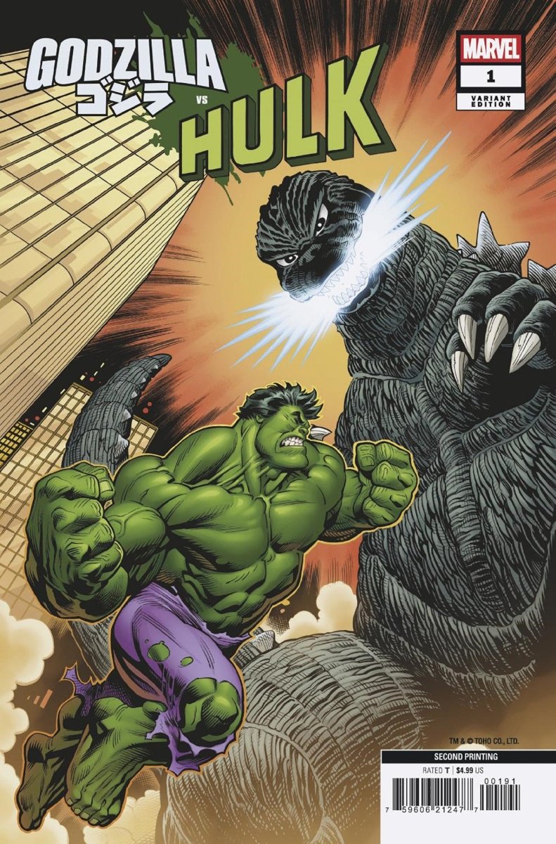 Godzilla vs. Hulk 1 Edition Mcguinness 2nd Print Variant - Walt's Comic Shop