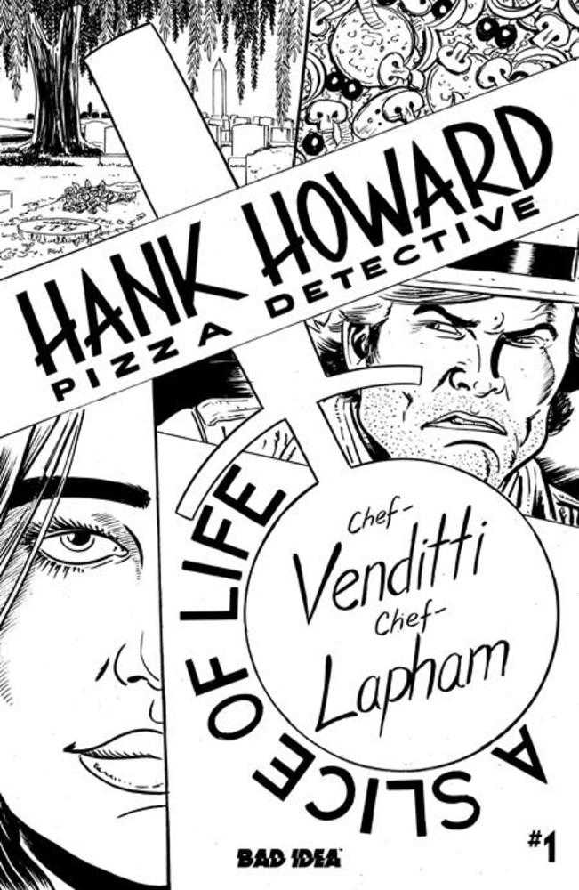 Hank Howard Pizza Detective A Slice Of Life 1 (Of 2) Cover E David Lapham Black & White 1:20 Ratio Variant - Walt's Comic Shop