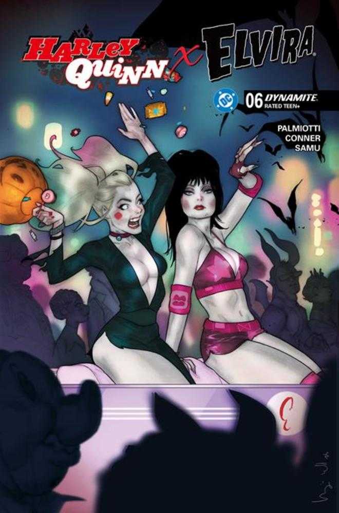 Harley Quinn X Elvira 6 Cover D Ben Caldwell Variant - Walt's Comic Shop