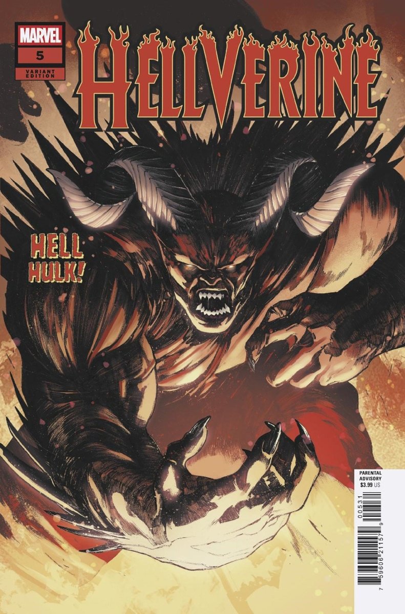 Hellverine #5 Alessandro Cappuccio Hell Hulk Variant *one copy per customer* - Walt's Comic Shop
