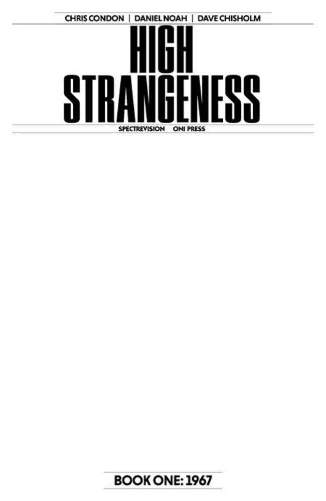High Strangeness 1 (Of 5) Cover G Blank Sketch Variant - Walt's Comic Shop