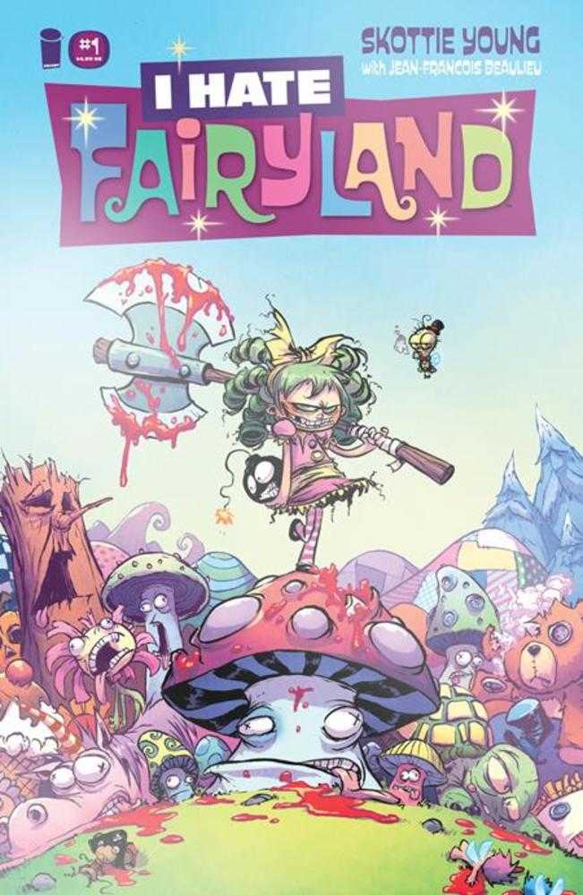 I Hate Fairyland 1 Facsimile Edition Cover B Skottie Young Foil Variant (Mature) - Walt's Comic Shop