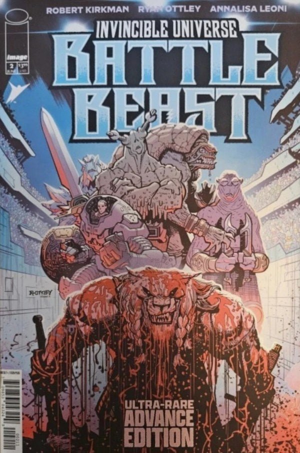 Invincible Universe: Battle Beast 2 Ryan Ottley Ultra - Rare Advance Foil Variant - Walt's Comic Shop
