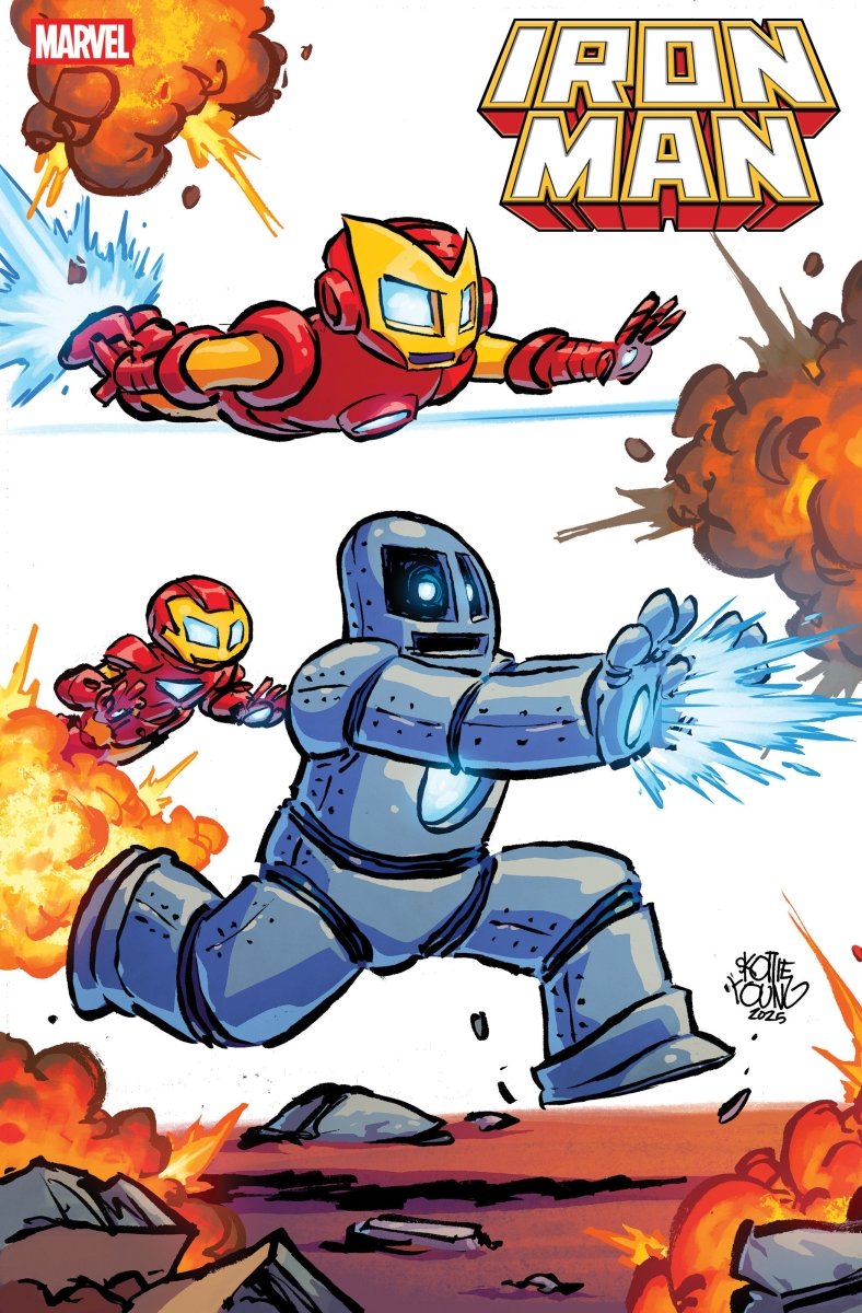 Iron Man 1 Skottie Young 4 Part Connecting Variant - Walt's Comic Shop