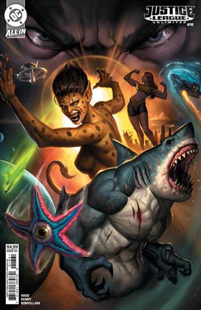 Justice League Unlimited 18 Cover E Aaron Bartling Things To Come Card Stock Variant (DC K.O.) - Walt's Comic Shop