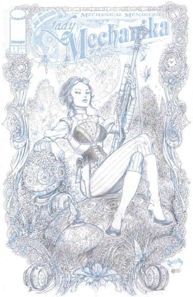 Lady Mechanika The Mechanical Menagerie 1 (Of 4) Cover C Joe Benitez & Martin Montiel B &W 1:10 Ratio Variant - Walt's Comic Shop
