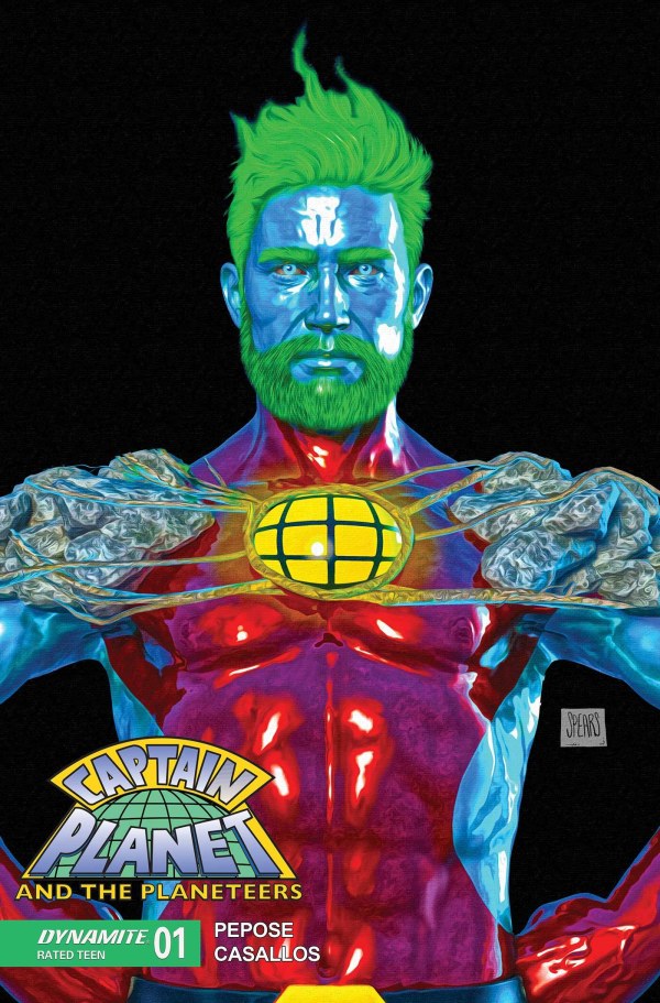 Captain Planet #1 Cover R Foc Bonus Spears Black Rare Variant