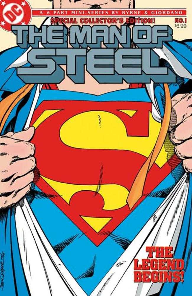 Man Of Steel 1 Facsimile Edition Cover C John Bryne Foil Variant - Walt's Comic Shop