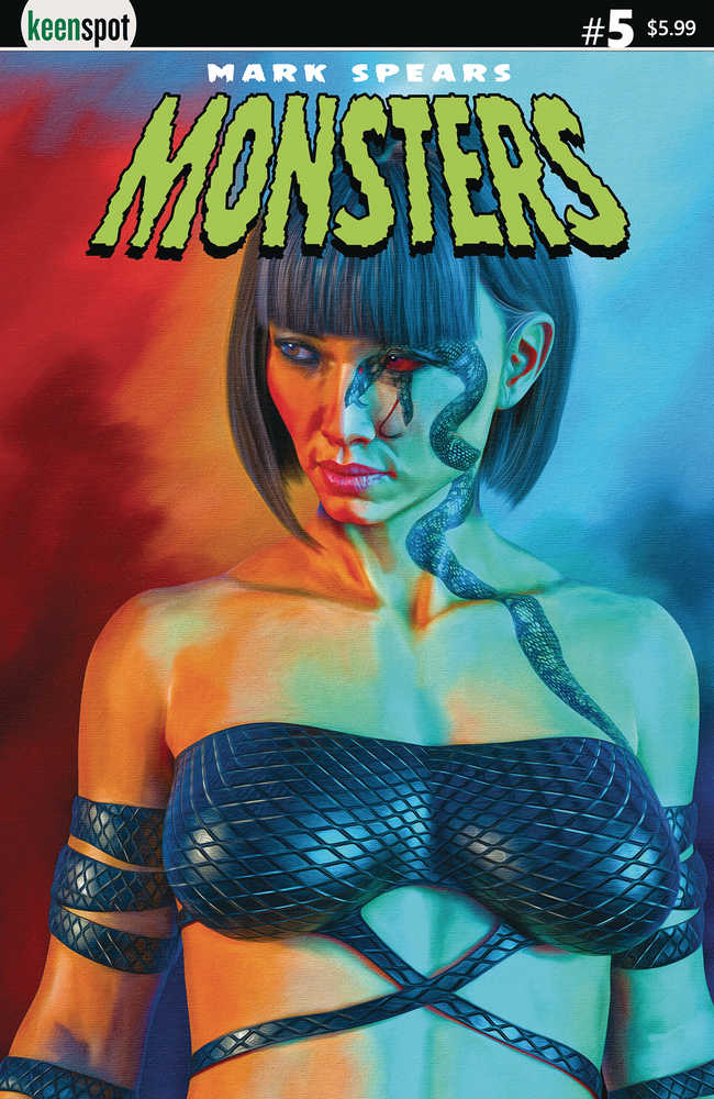 Mark Spears Monsters 5 Cover E Girl With Snake Tattoo - Walt's Comic Shop