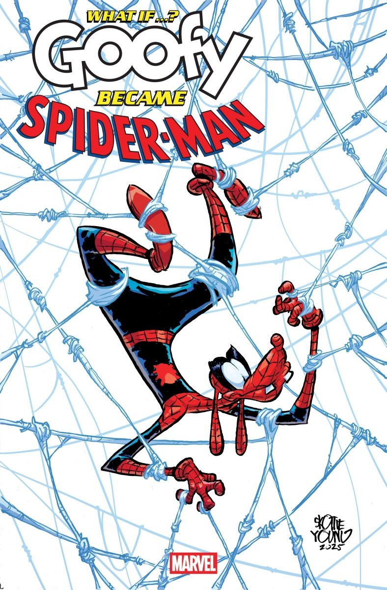 Marvel & Disney: What If...? Goofy Became Spider - Man 1 Skottie Young Variant - Walt's Comic Shop