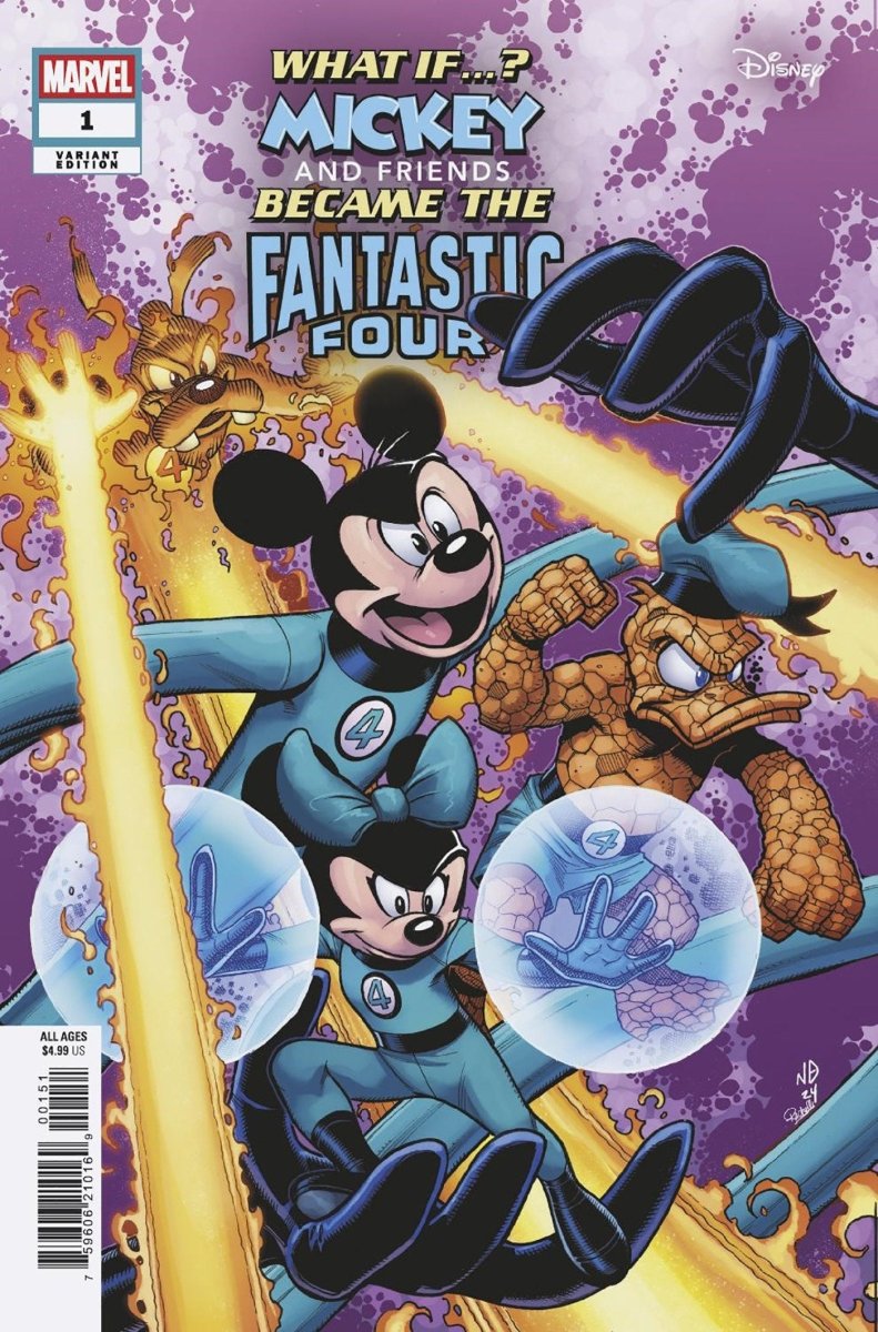 Marvel & Disney: What If...? Mickey & Friends Became The Fantastic Four #1 Nick Bradshaw Variant - Walt's Comic Shop