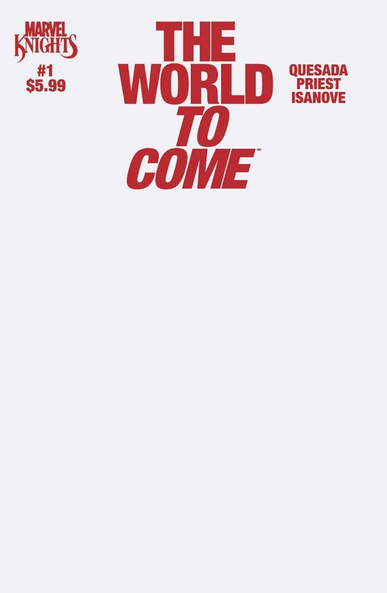 Marvel Knights: The World To Come 1 Blank Cover Variant - Walt's Comic Shop