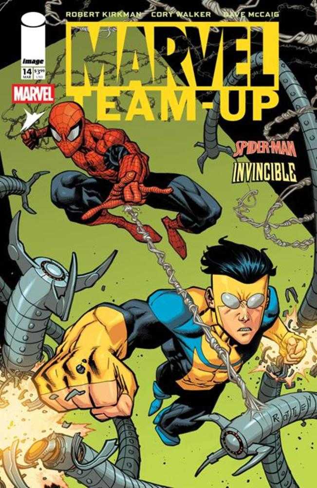 Marvel Teamup 14 Facsimile Edition Cover B Ryan Ottley & Dave Mccaig Variant - Walt's Comic Shop