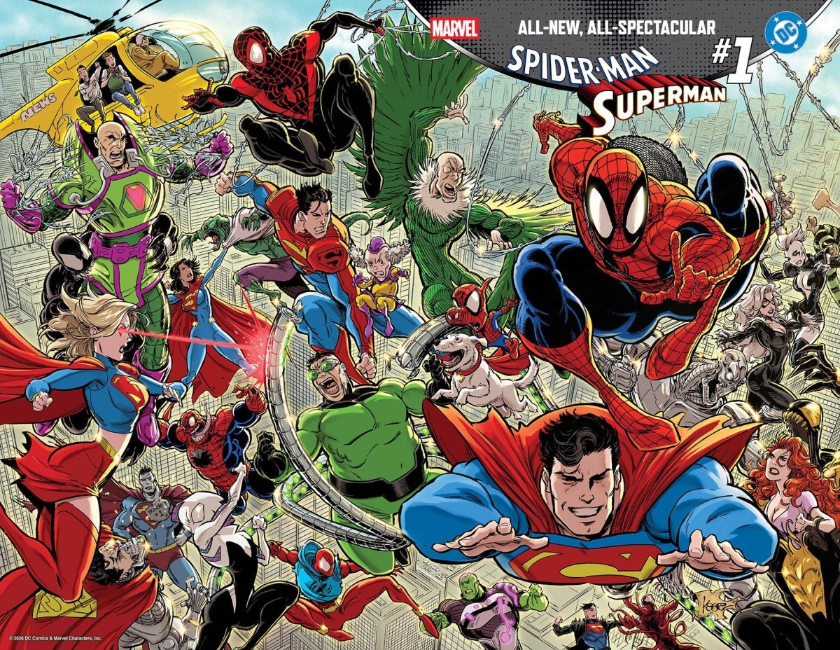 Marvel/DC: Spider - Man/Superman 1 Kaare Andrews Wraparound Variant *one per customer* - Walt's Comic Shop