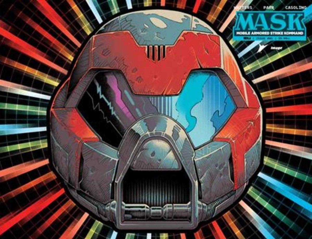Mask 1 Cover P Pye Parr & Luke Preece & Andres Juarez Die Cut Foil Mask Variant *one copy per customer* - Walt's Comic Shop