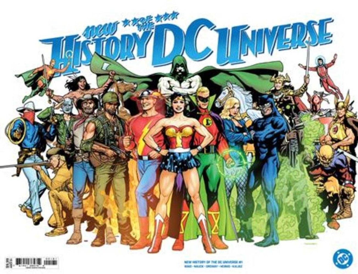 New History Of The DC Universe 1 (Of 4) Cover E Ryan Sook Wraparound Foil Variant - Walt's Comic Shop