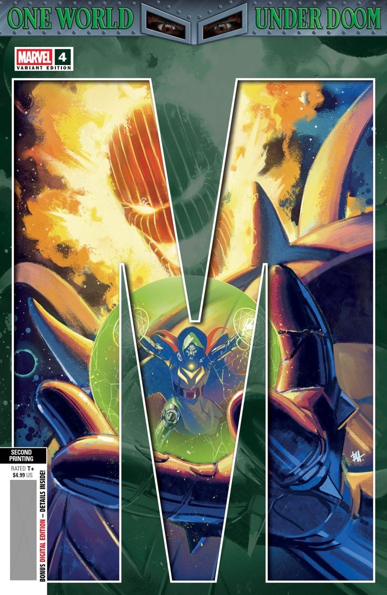 One World Under Doom 4 Ben Harvey 2nd Print Variant - Walt's Comic Shop