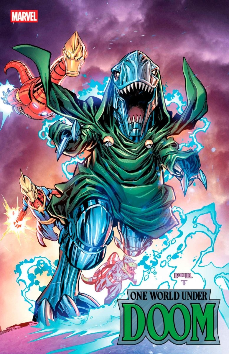 One World Under Doom 5 Ken Lashley Doomasaur Variant - Walt's Comic Shop