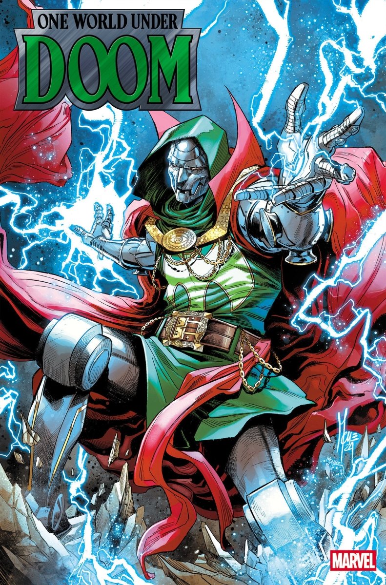 One World Under Doom 6 Marco Checchetto Foil Variant - Walt's Comic Shop