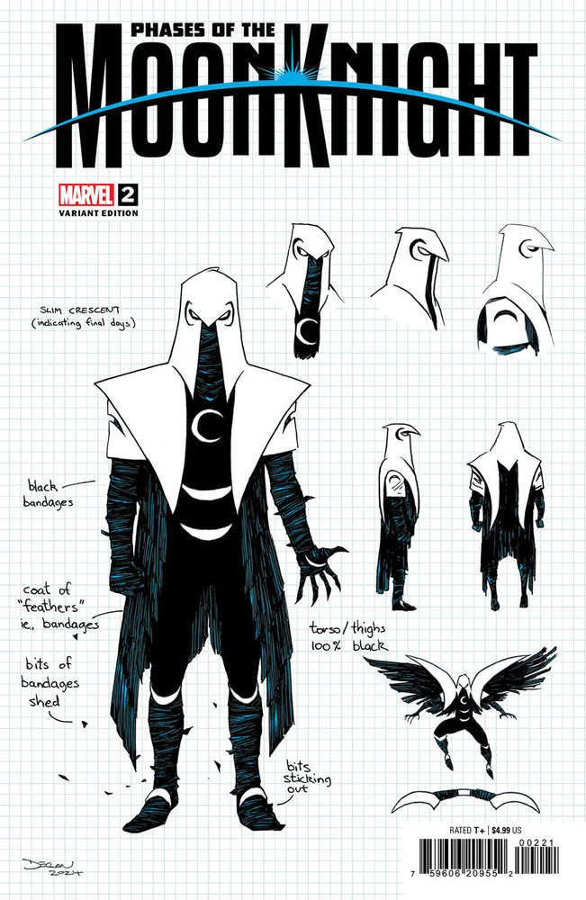 Phases Of The Moon Knight #2 Declan Shalvey Design Variant - Walt's Comic Shop