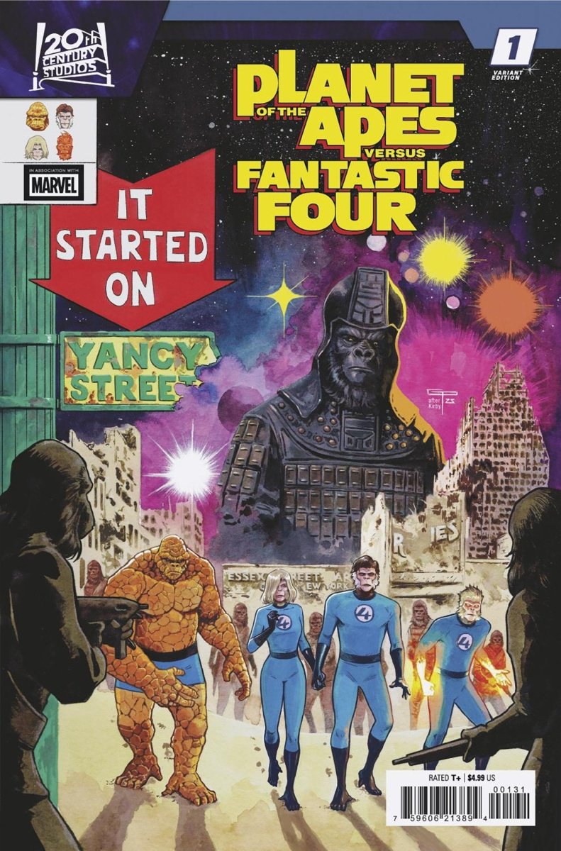 Planet Of The Apes vs. Fantastic Four 1 German Peralta Homage Variant - Walt's Comic Shop
