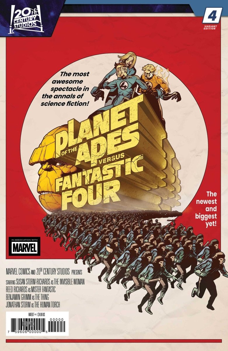 Planet Of The Apes vs. Fantastic Four 4 Pere Perez Movie Homage Variant - Walt's Comic Shop