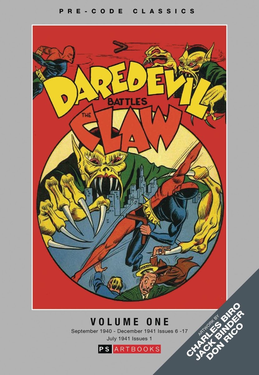 Pre Code Classics Daredevil Comics Hc Vol 01 *PRE-ORDER* (Jack Cole, Jack Binder, Charles Biro) - Walt's Comic Shop