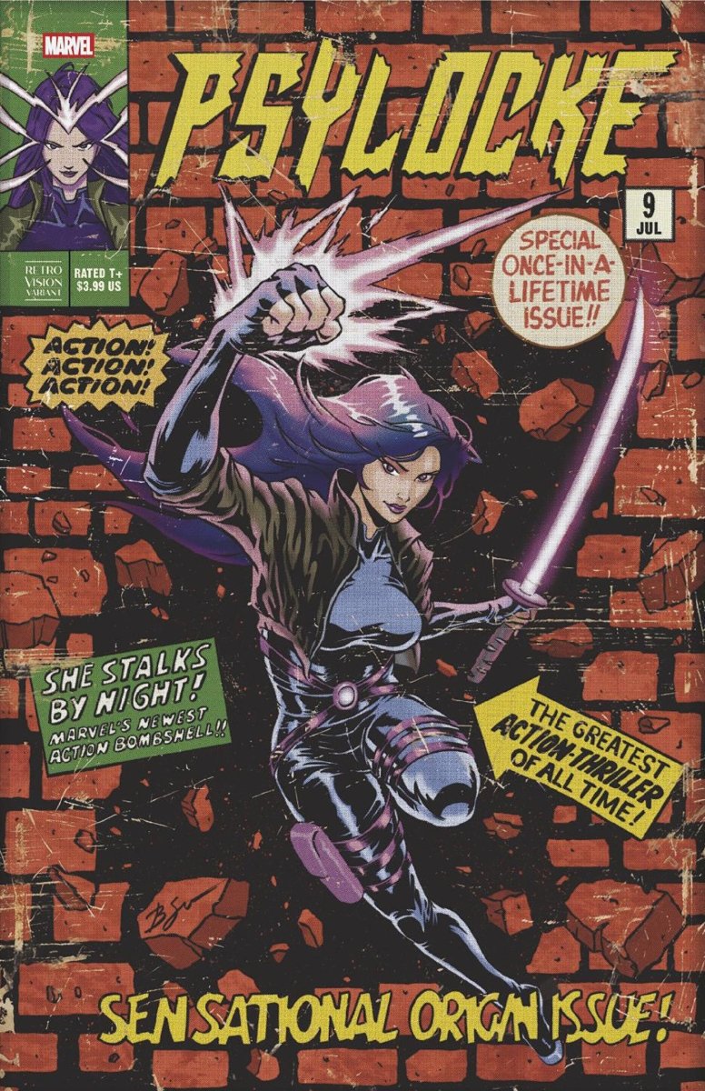 Psylocke 9 Benjamin Su Retrovision Variant - Walt's Comic Shop