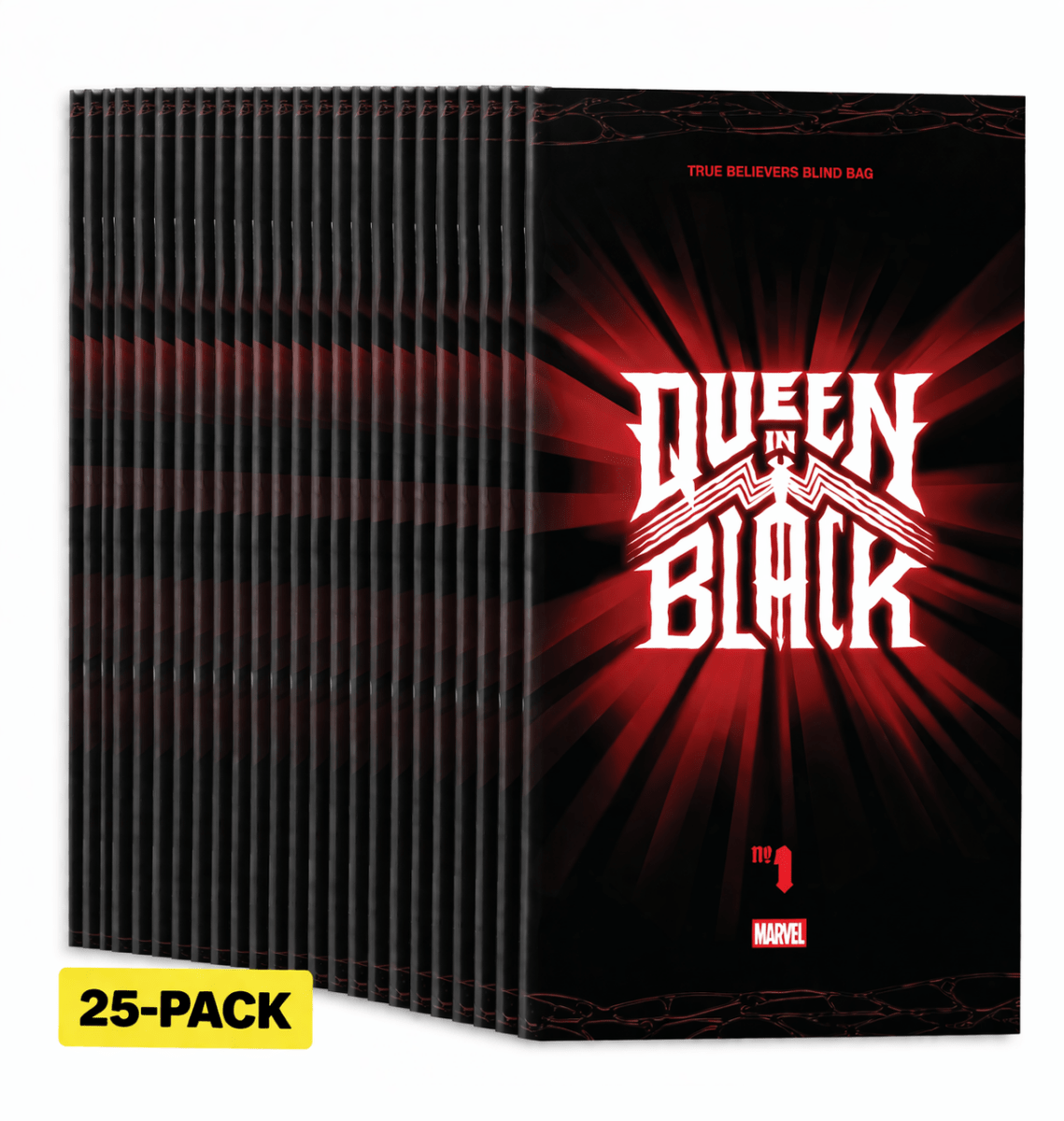 Queen In Black 1 True Believers Blind Bag PACK OF 25 (Bundle) *PRE - ORDER* - Walt's Comic Shop