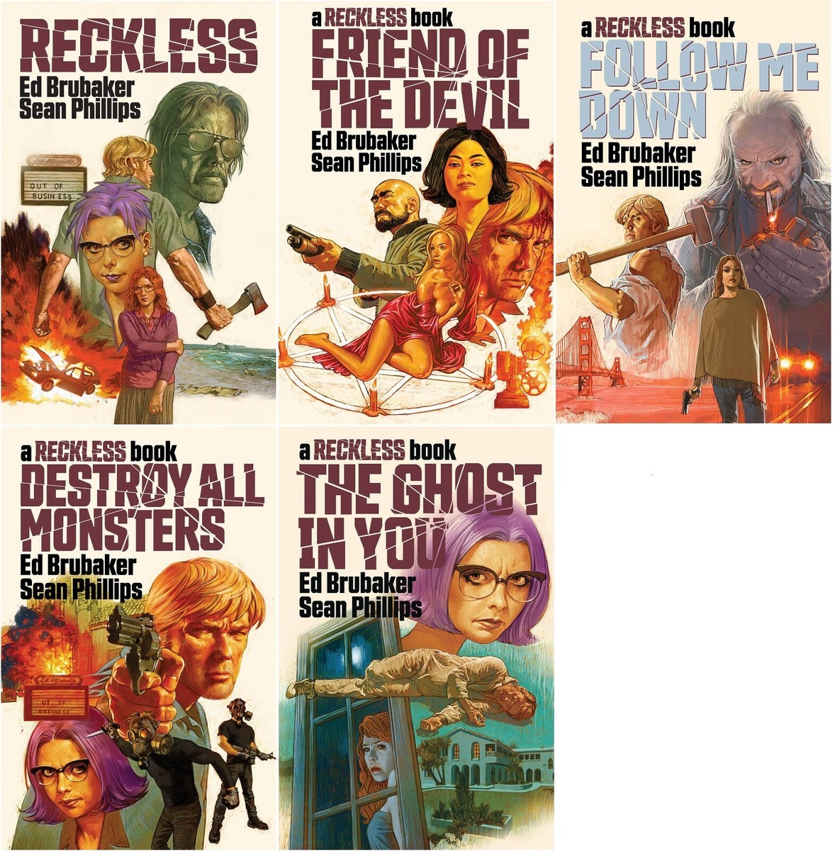 Reckless by Ed Brubaker & Sean Phillips Volumes 1 - 5 HC Bundle - Walt's Comic Shop