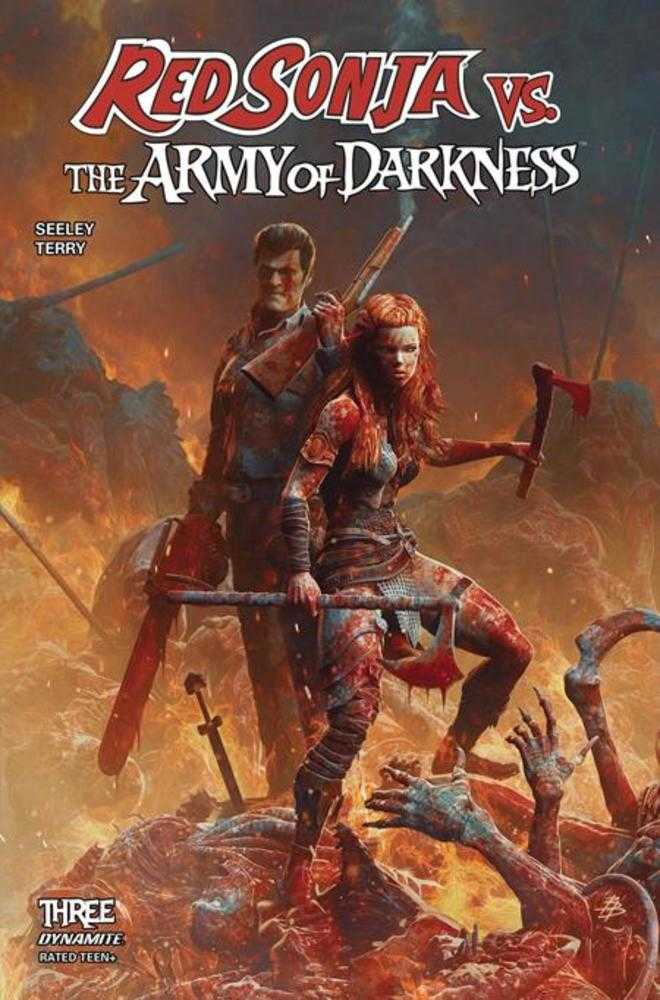 Red Sonja vs The Army Of Darkness 3 Cover A Bjorn Barends - Walt's Comic Shop