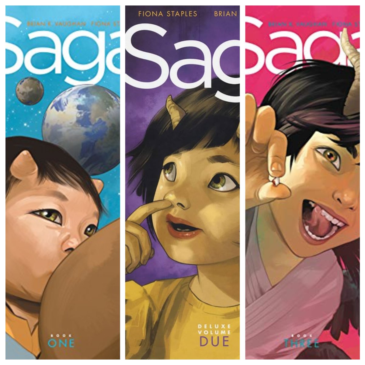 Saga Deluxe Hardcovers Bundle incl Volume 1, 2, 3 - Walt's Comic Shop