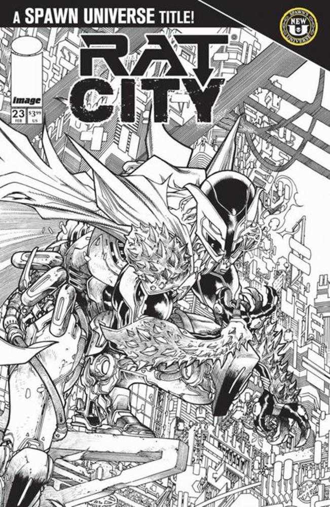 Spawn Rat City 23 Cover B Harvey Tolibao Black & White Variant - Walt's Comic Shop