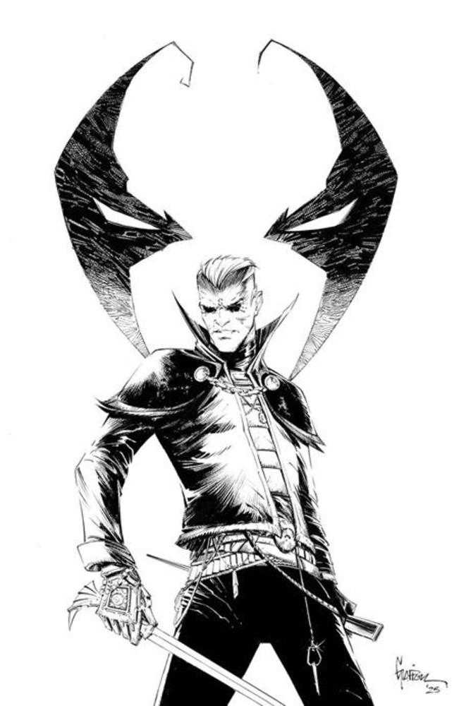 Spawn The Curse Of Sherlee Johnson 5 Cover C Jonathan Glapion Black & White Full Art Variant - Walt's Comic Shop