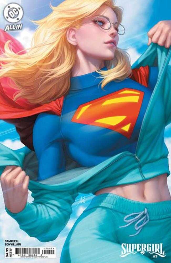 Supergirl 2 Cover B Stanley Artgerm Lau Card Stock Variant - Walt's Comic Shop