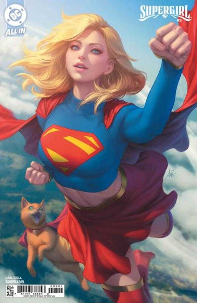 Supergirl 3 Cover B Stanley Artgerm Lau Card Stock Variant - Walt's Comic Shop
