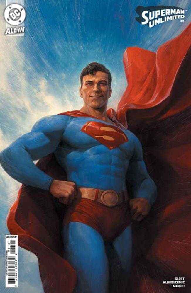 Superman Unlimited 1 Cover J Dave Rapoza Card Stock 1:25 Ratio Variant - Walt's Comic Shop