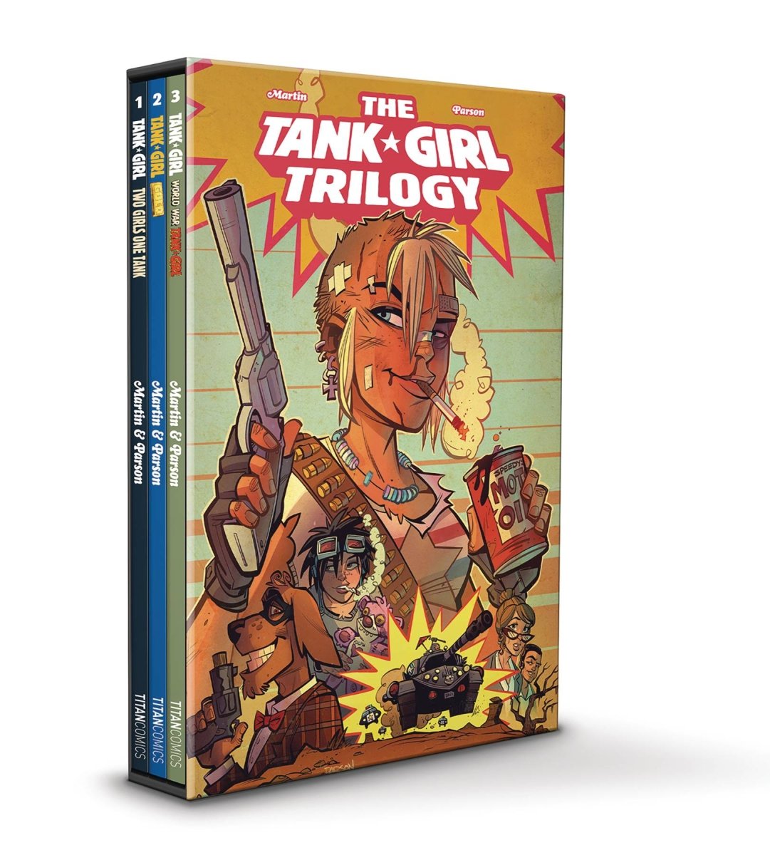 Tank Girl Trilogy Regular Edition Box Set: Gold, World War Tank Girl And Tank Girl: Two Girls, One Tank - Walt's Comic Shop