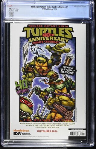 Teenage Mutant Ninja Turtles/Naruto 1 Jorge Jimenez cover CGC 9.4 - Walt's Comic Shop