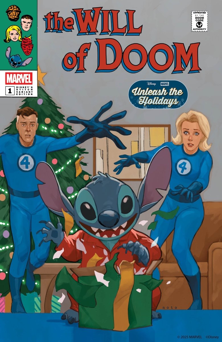 The Will Of Doom 1 Phil Noto Disney Stitch Unleash The Holidays Variant - Walt's Comic Shop