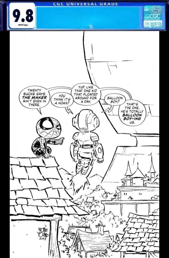 Ultimate Endgame 1 1:100 Skottie Young Black & White Virgin Variant CGC 9.8 *PRE - ORDER* - Walt's Comic Shop