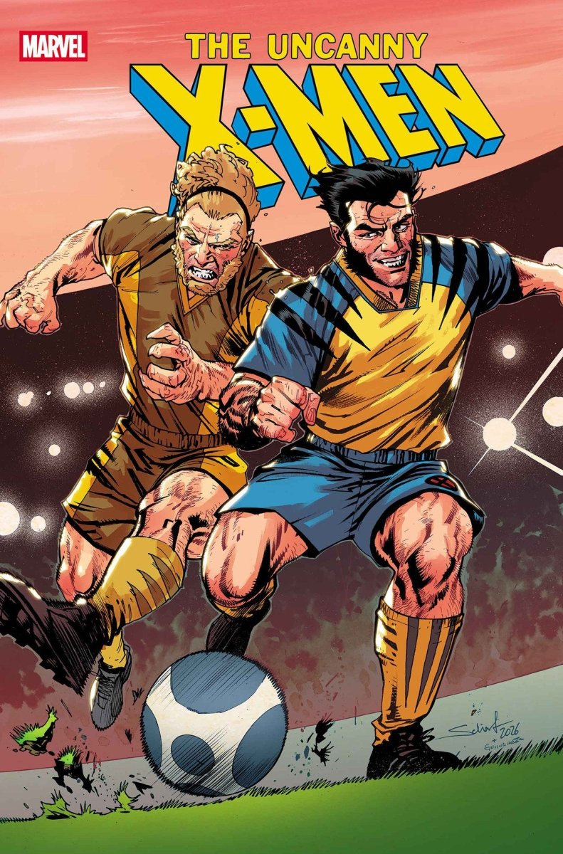 Uncanny X-Men 29 Jonas Scharf Marvel Soccer Variant - Walt's Comic Shop