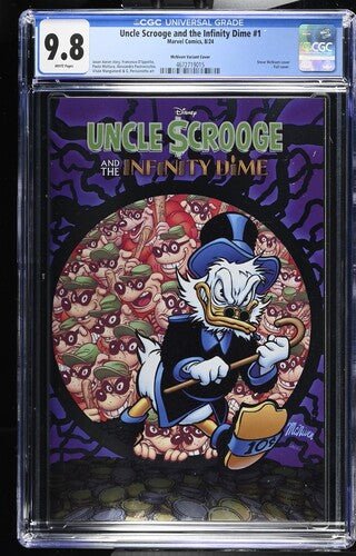Uncle Scrooge and the Infinity Dime 1 McNiven Variant Foil Cover CGC 9.8 - Walt's Comic Shop